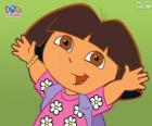 Dora Explorer, çiçekli bir gömlek